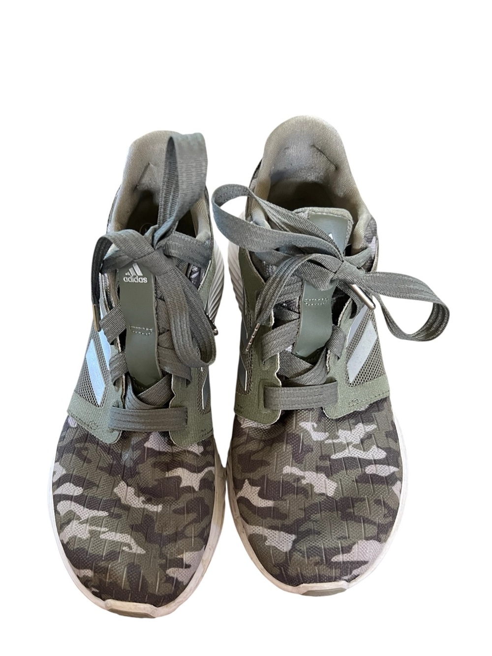 adidas Green Camo Running Shoes. Women’s size 8